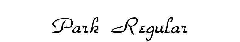 Park Regular font preview