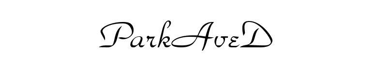 ParkAveD font preview