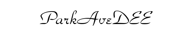 ParkAveDEE font preview