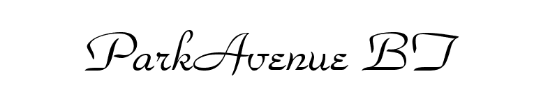 ParkAvenue BT font preview
