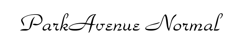 ParkAvenue Normal font preview