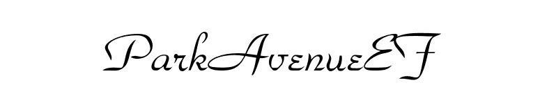 ParkAvenueEF font preview