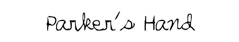Parker's Hand font preview