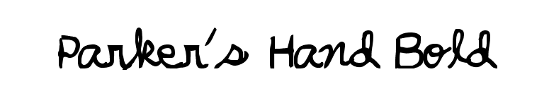 Parker's Hand Bold font preview