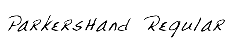 ParkersHand Regular font preview