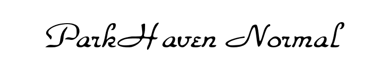 ParkHaven Normal font preview