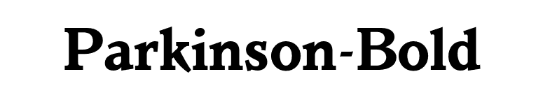 Parkinson-Bold font preview