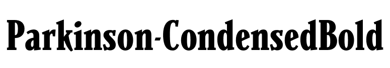 Parkinson-CondensedBold font preview