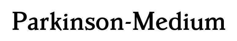 Parkinson-Medium font preview