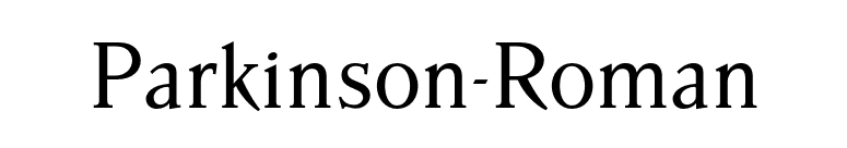 Parkinson-Roman font preview