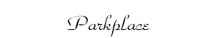 Parkplace font preview