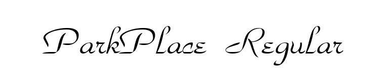 ParkPlace Regular font preview