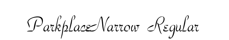 ParkplaceNarrow Regular font preview