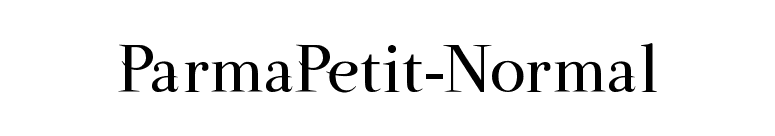 ParmaPetit-Normal font preview