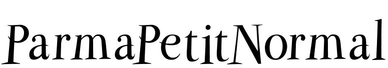 ParmaPetitNormal font preview