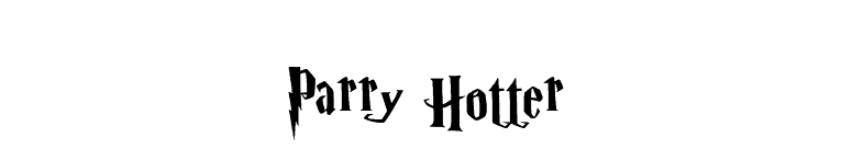 Parry Hotter font preview