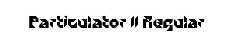 Particulator II Regular font preview