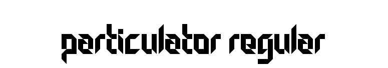Particulator Regular font preview