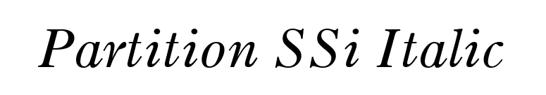 Partition SSi Italic font preview