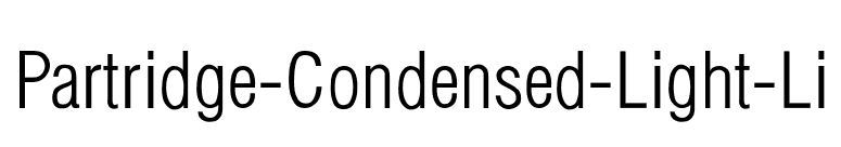 Partridge-Condensed-Light-Li font preview
