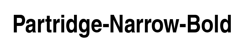 Partridge-Narrow-Bold font preview