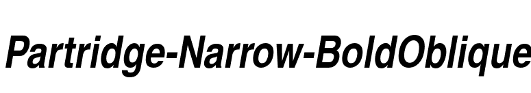 Partridge-Narrow-BoldOblique font preview