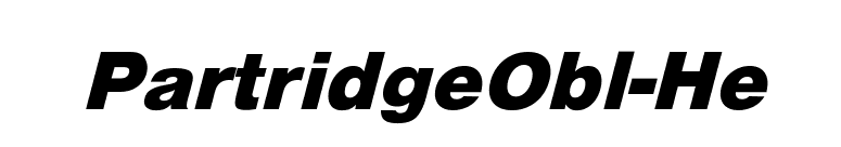 PartridgeObl-He font preview