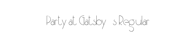 Party at Gatsby's Regular font preview