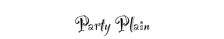 Party Plain font preview