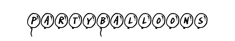 PartyBalloons font preview