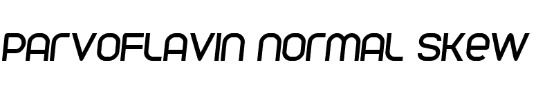 Parvoflavin Normal Skew font preview