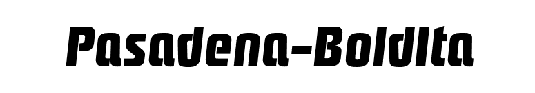 Pasadena-BoldIta font preview