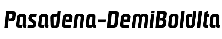 Pasadena-DemiBoldIta font preview