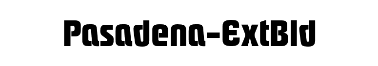 Pasadena-ExtBld font preview