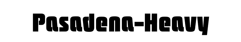 Pasadena-Heavy font preview