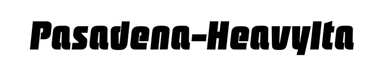 Pasadena-HeavyIta font preview