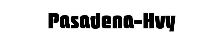 Pasadena-Hvy font preview
