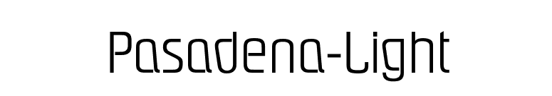 Pasadena-Light font preview