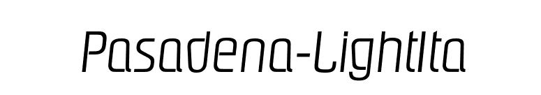 Pasadena-LightIta font preview