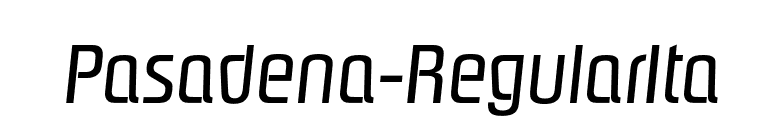 Pasadena-RegularIta font preview