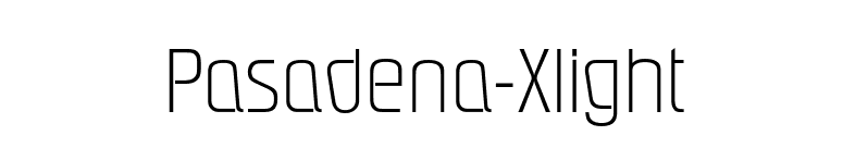 Pasadena-Xlight font preview