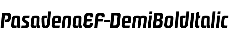 PasadenaEF-DemiBoldItalic font preview