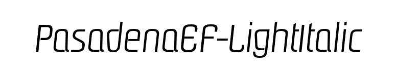 PasadenaEF-LightItalic font preview