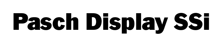 Pasch Display SSi font preview