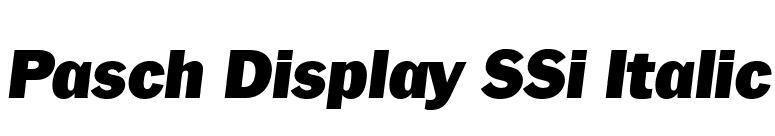 Pasch Display SSi Italic font preview