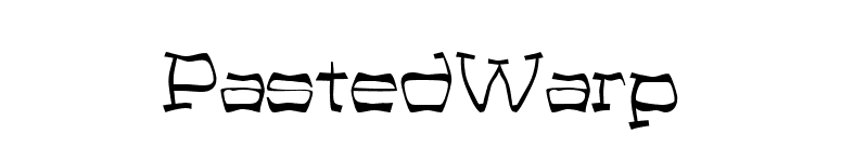 PastedWarp font preview
