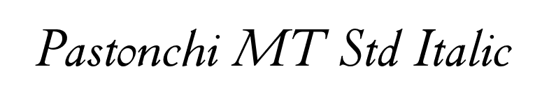 Pastonchi MT Std Italic font preview