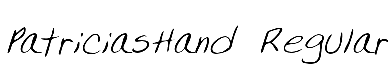 PatriciasHand Regular font preview