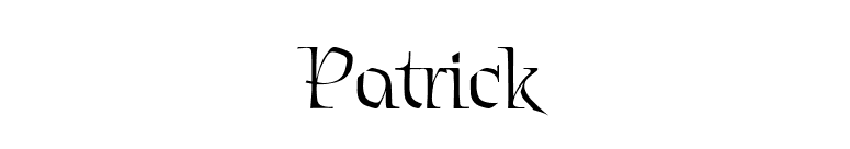 Patrick font preview