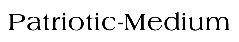 Patriotic-Medium font preview